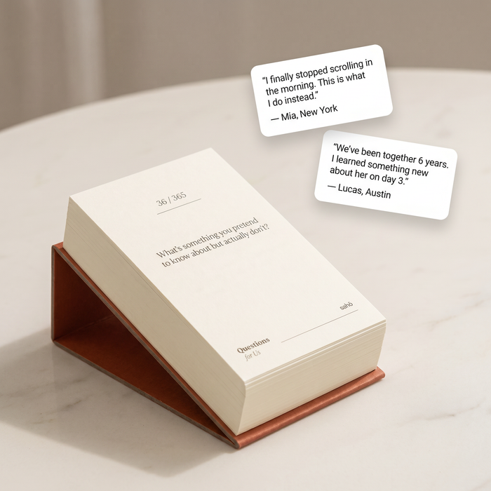 Open spread — question visible